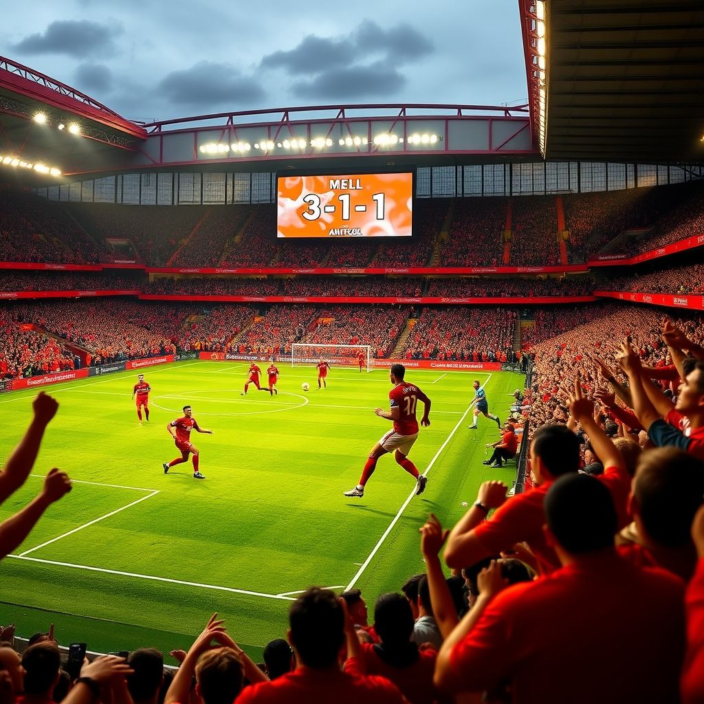 aoa体育视频-利物浦主场3-1战胜曼联，凯塔破门贝尔纳多打进两球，红军重返英超积分榜前三